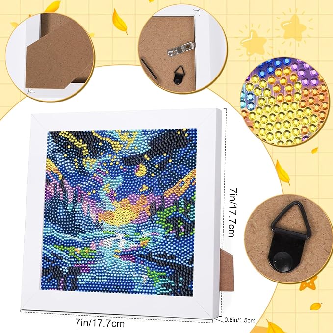 Sitsink Northern Lights Diamond Painting Kit - Full Drill Forest Scenery Diamond Art Painting, 5D Gem Art Canvas Set Night Landscape Holiday Gifts for Women