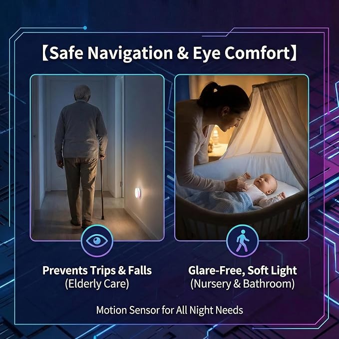 YEELIGHT Night Light, Motion Sensor Night Lights for Kids, USB-C Rechargeable Magnetic Nightlight with 11 RGB Scenes, Nursery Night Light, LED Nightlight for Bedroom, Hallway, Stairs, Bathroom