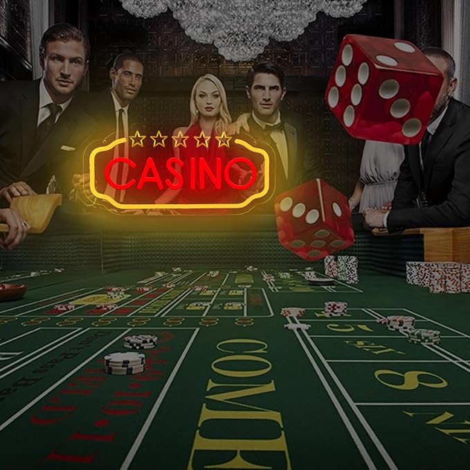 Casino Neon Sign, USB Powered LED Light for Game Room Party Decor | Create a Vegas Style Atmosphere with a Bright Neon Wall Decor Light for Bars, Rooms, Parties and Entertainment Spaces