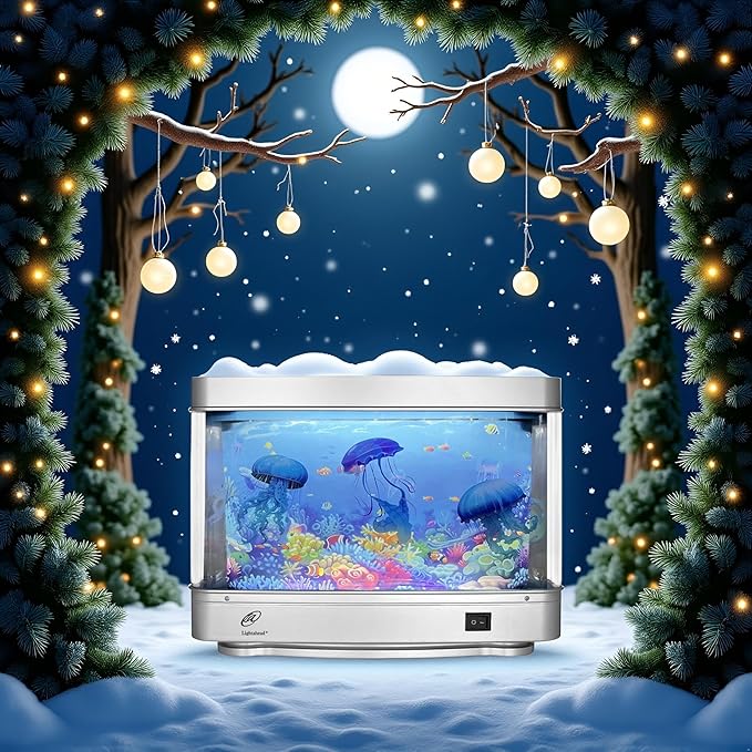 Lightahead Artificial Jellyfish Decorative Sensory Aquarium LED Lamp Virtual Ocean in Motion Night Light Decoration