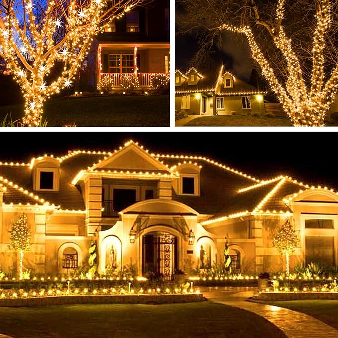 Ultra Long LED String Lights - 328ft 1000LEDs 8 Modes Dimmable Fairy Lights, Waterproof UL Listed Plug Copper Wire with Clear Casing and Remote Control for Room, Patio, Wedding, Party (Upgraded)