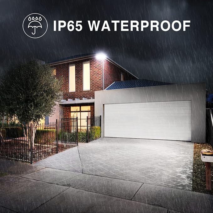 Onforu 150W LED Security Light, 15000LM Outdoor Flood Light Switch Controlled, IP65 Waterproof LED Exterior Floodlight, 6500K White Wall Mount Security Lighting for Entryway, Garage, Yard, Eave