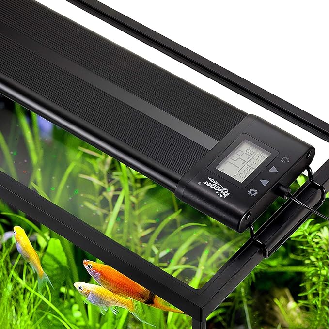 hygger Auto On Off LED Aquarium Light Dimmable 7 Colors Full Spectrum Fish Tank Light Fixture for Freshwater Planted Tank Build in Timer Sunrise Sunset for 36-42 Inch Long Aquariums