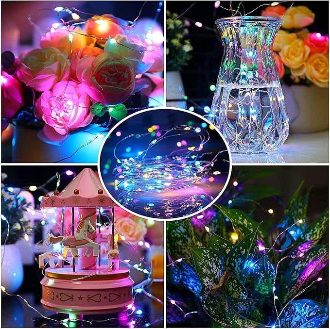 LED Fairy Lights Battery -9 Pack 2M/20 LEDs Mini Fairy Lights with Battery,LED Lighting Battery Operated Decoration for Bottle,Christmas Tree Wedding Balcony Party Decoration