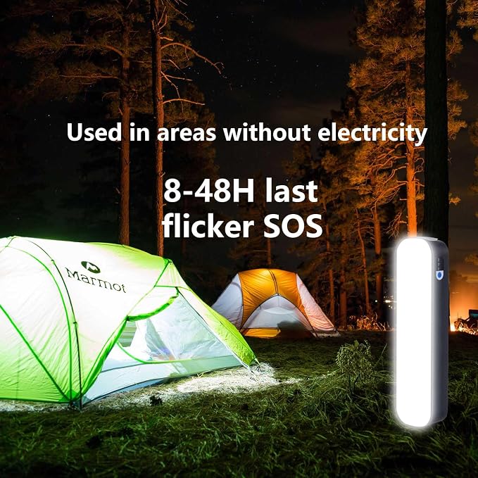 Rechargeable LED Magnetic Work Light Bar 5500mAh,6500K Daylight Portable Emergency Lighting for Home Power Outages,Camping,Automotive Repairs,Under Hood & Workshop(1 Pack)
