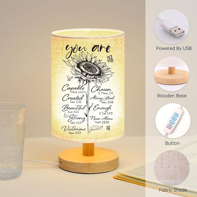 WSYEAR Christian Gifts for Women Her Mom Wife Grandma-Sunflower Gifts Christian Mothers Day Valentines Day Graduation Birthday Gifts for Bedroom Home Decor