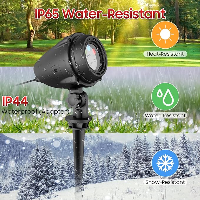 Outdoor Projector Lights, RGB Firefly Laser Lights Outdoor, IP65 Waterproof Garden Landscape Lighting for Yard House Patio Pool, Moving Galaxy Star Show for Summer Party Backyard Decorations