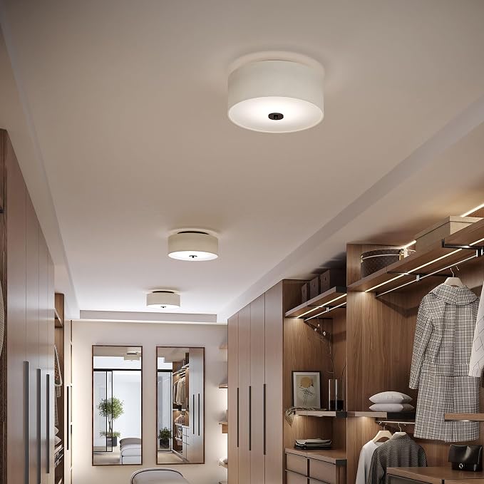 Progress Lighting P3713-20 Inspire Two-Light Flush Mount, Antique Bronze, 5.50x13.00x13.00