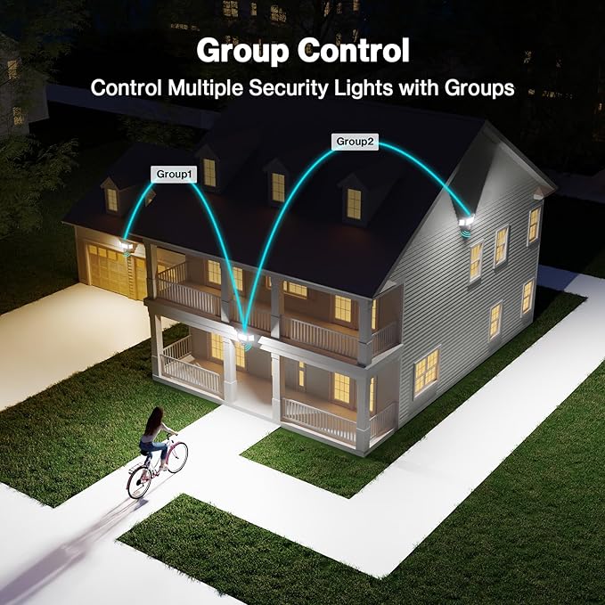 Olafus 65W Smart LED Flood Light Outdoor with Motion Sensor, 6500LM, 2700K-6500K WiFi Security Light Work with Alexa/Google, Motion Detector Lights with APP Control, IP65 Floodlight Outside (White)