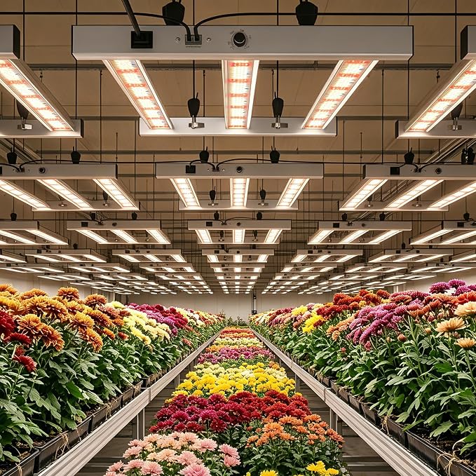 360W LED Grow Lights for Indoor Plants, Full Spectrum Foldable Growing Lamp, 2x4ft Coverage, 3 Bar Diodes Dimmable Daisy Chain Bar Style Grow Light for Indoor Growing