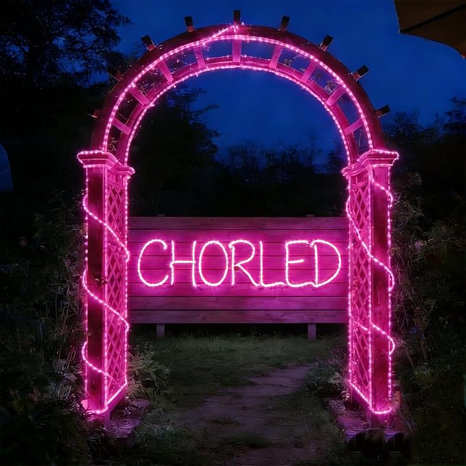 50ft Pink Rope Lights,Connectable for Indoor & Outdoor,110V Transparent Flexible Tube Lights,Waterproof LED Rope Lighting for Outside,Deck,Patio,Pool,Camping,Bedroom Decor,Landscape Lighting