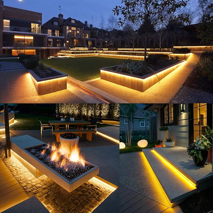 50ft 360 LED Rope Lights, 110V Warm White 3000K, Waterproof Classic Clear Rope, Indoor/Outdoor, Patio, Flexible, Linkable, Durable