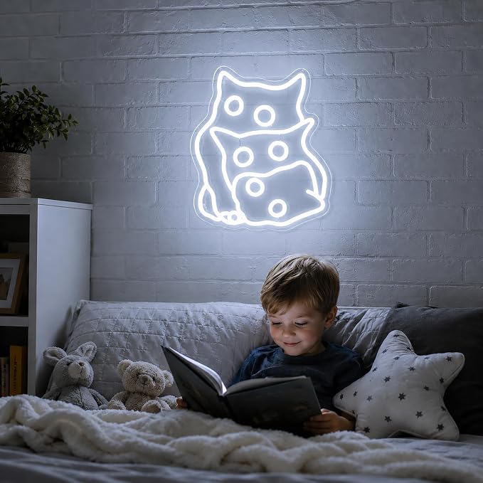 Cat Neon Sign Led Sign Neon Signs for Wall Decor Neon Lights | Cat Led Light Up Sign, Whit Room Decor, Boys Girls Gift, Party, Wall Decor, 5V USB Powered