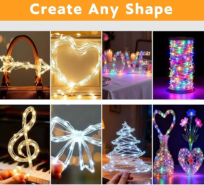 YJFWAL 12 Pack 10ft 30LED Starry String Lights with 8 Modes Timer Function Waterproof Fairy Lights Battery Operated(AAA Batteries Included) for DIY, Wedding, Party, Patio, Garden Decor (Warm White)