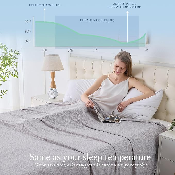 Cooling Blanket King Size, 90"x108" Cooling Blankets for Hot Sleepers, Cold Blanket Thin Lightweight Breathable Soft for Couch Bed, Lightweight Blanket Keep Cool for Night Sweats