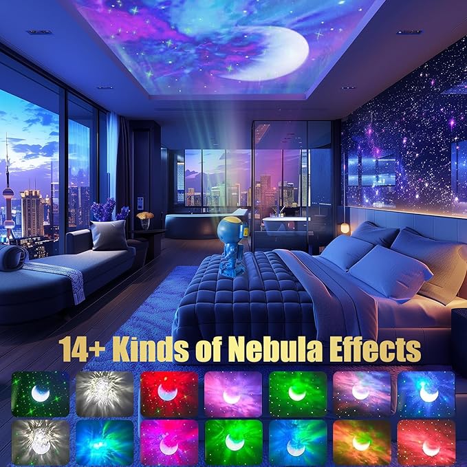 Stocking Stuffers for Kids Teens Boys - Astronaut Galaxy Moon Star Projector, Kid Night Light for Bedroom Ceiling, Space LED Lamp, Gifts for Kids Teens Boys 1-9 10-15 Year Old, Christmas