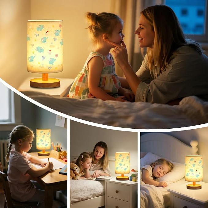 WSYEAR Elephant Night Light for Kids,3Colors Dimmable Cute Animal Lamp,Smart Touch,USB Cable,Room Decor Lamp,Elephant Gift for Boys Girls Christmas Birthday Holiday Gifts