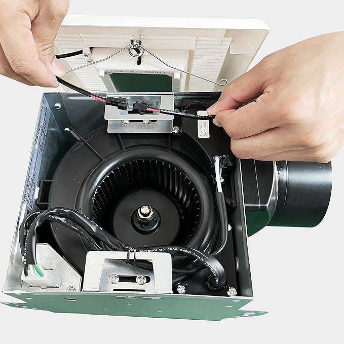 Tech Drive Bathroom fan with light 80 CFM, 2.0Sone No Attic access Needed Installation,Very Quiet Ventilation and Exhaust Fan With LED light 4000K 600LM