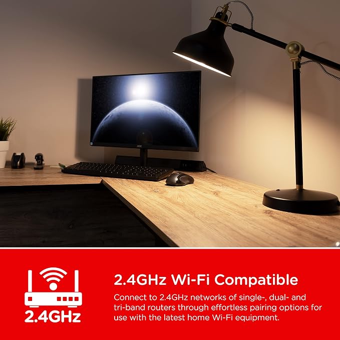 UltraPro Wi-Fi LED Smart Light Bulb, A19, 60W Equivalent, White Select Tunable 2700K - 6500K, Full-Range Dimmability, 2.4GHz Router Required, Circadian Rhythm, Easy-to-Use App, 51443
