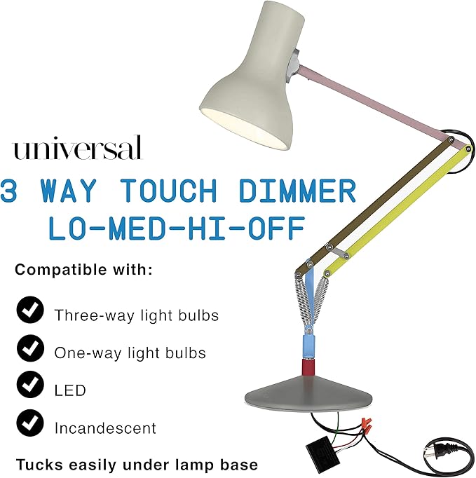 3 Way Touch Sensor dimmer, Touch lamp Repair kit Control Module, Replacement Sensor, Touch Switch, 150Watt.