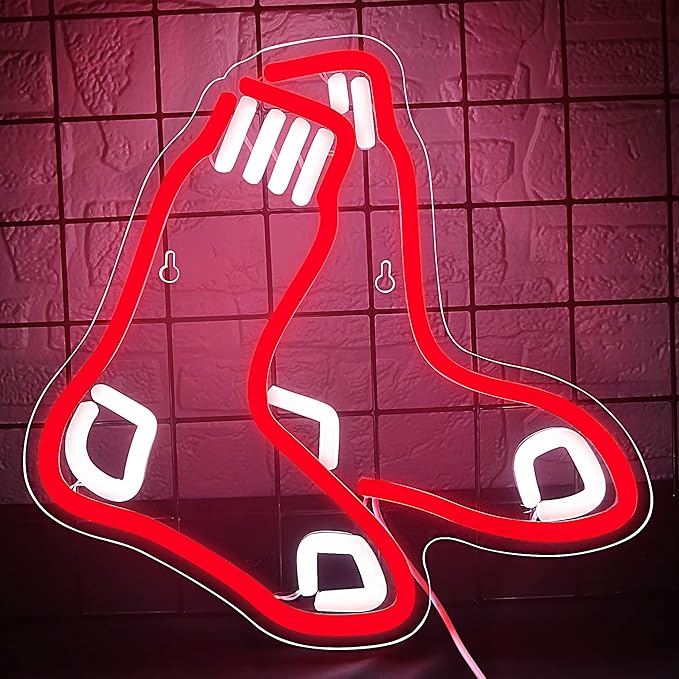 Baseball Neon Sign for Wall Decor Baseball Team Logo Neon Light for Man Cave LED Sports Light Sign for Boys Room,Club,Man Cave,Bar,Party,Christmas Birthday Gifts for Men,Boys,Teens,Size 12*11.7in(FMXD163)
