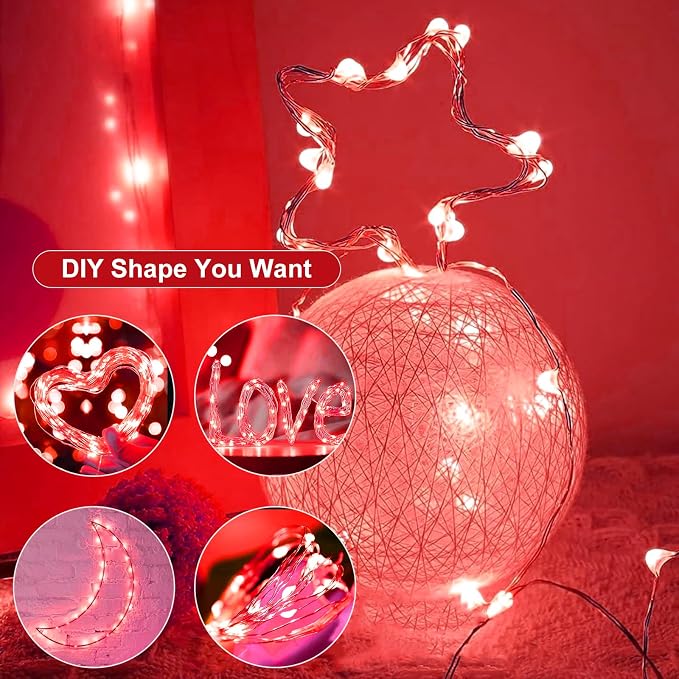 24 Pack Fairy Lights Battery Operated, 7ft 20 LED 3 Modes Speed Twinkle Mini String Lights Waterproof Silver Wire Firefly Starry Lights for Mason Jars Wedding Party Christmas Decorations