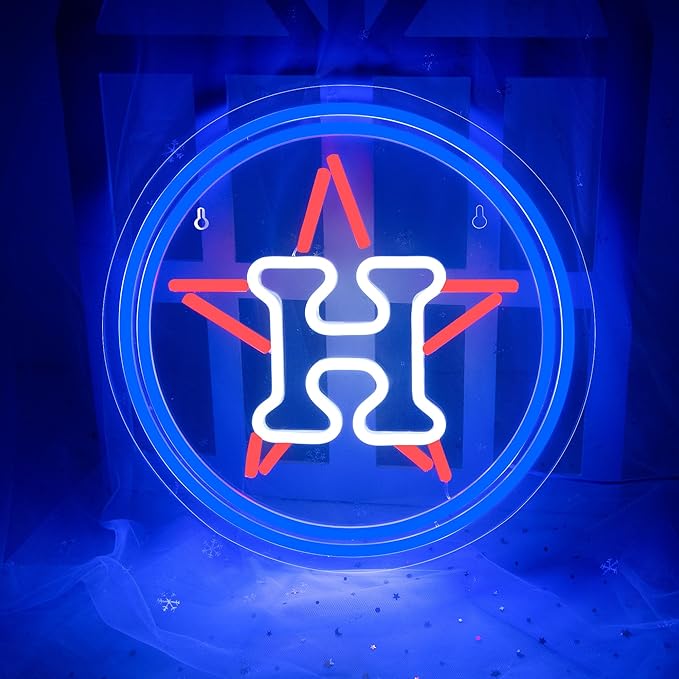 Baseball Neon Sign for Wall Decor Baseball LED Light Up Sign Basebal Wall Decor Sports Neon Lights for Club Garage Bedroom Man Cave Bar Sports Gifts for Men Teen Boys Fans,Size 13.4 * 13.4 in(XD139)