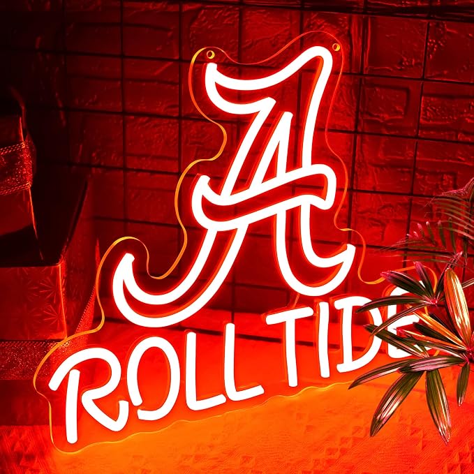 University Neon Sign for Wall Decor Football Neon Light for Man Cave | Dimmable University slogan Led Sign for Fans, Bedroom, Dorm, Game Room,Bar Party Decor, Birthday Gifts for Men 13.7*11.9In