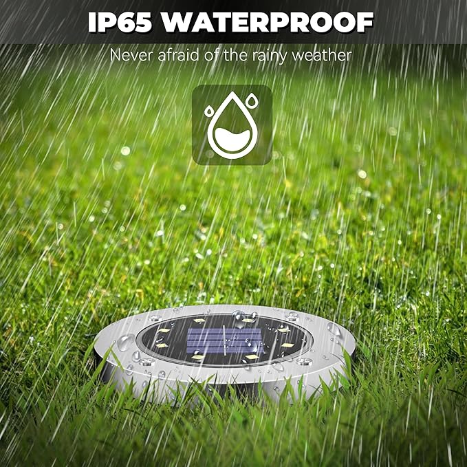 Solar Lights for Outside 16Pack, Solar Garden Outdoor Waterproof Pathway Bright In-Ground Lights Landscape Lighting Garden Decor for Yard, Patio, Driveway, Walkway Warm Light