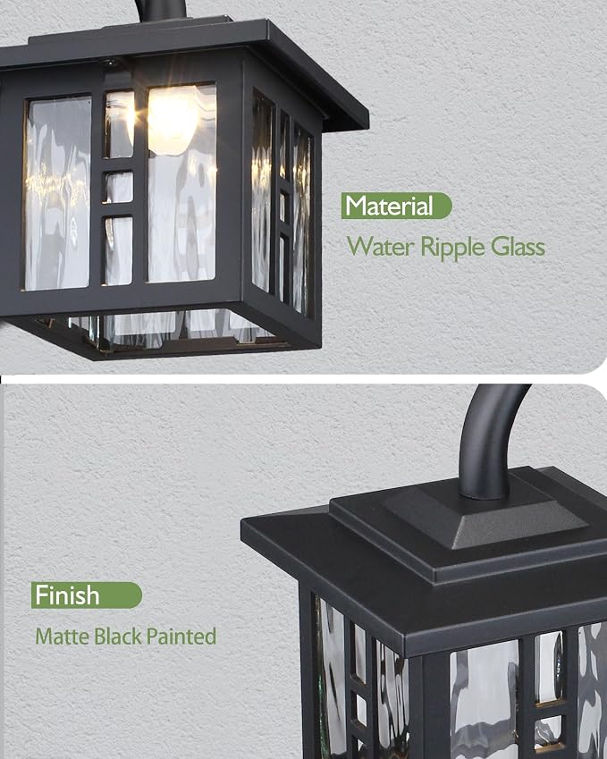 LITFIT Low Voltage Landscape Lighting, 4-Pack LED Pathway Lights Outdoor | 12V 3W 185LM 3000K Black Yard Lights with Connector, Aluminum Wired Landscape Lights for Walkway Garden Path