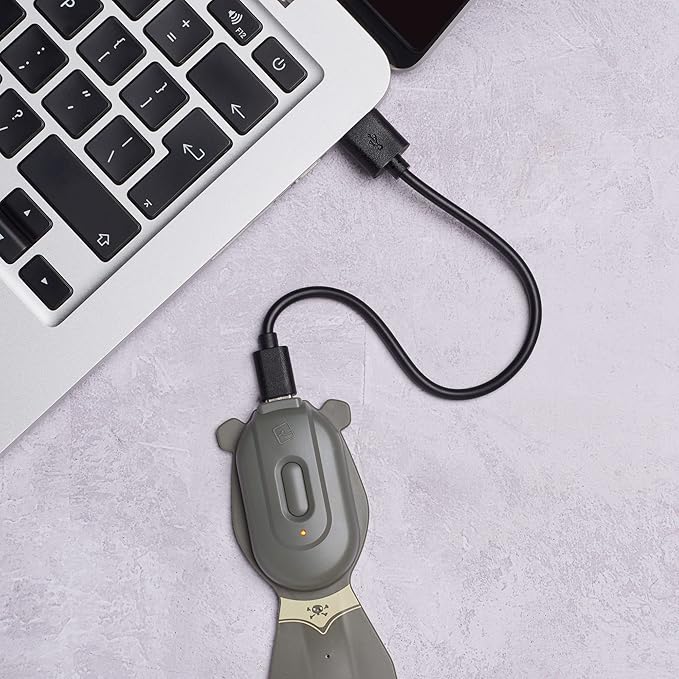 Gifts for Readers & Writers Rechargeable Book Light for Kids, Clip On Reading Light for Bed, 2in1 Flexilight Pals & Bookmark, 12 Hours of Light Once Charged, Includes USB Cable & 2 LED Lights, Pirate