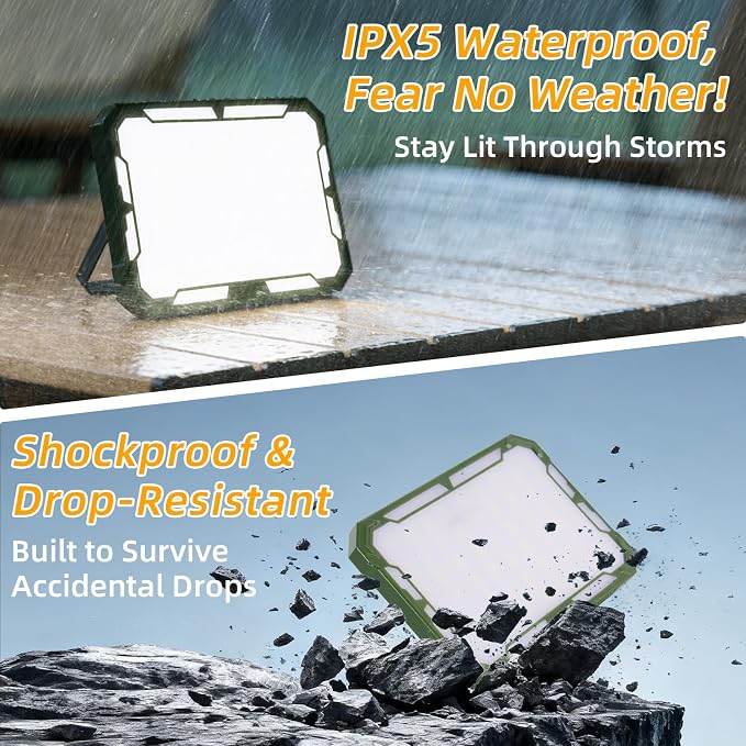Camping Lantern Rechargeable Camping Lights 20W,1000LM, 6 Modes, Waterproof Camping Essentials with 4 Magnetic Bases, for Emergency, Power Outages, Tent, Hiking, Car Repair, Fishing