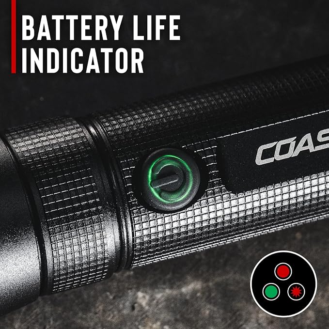 Coast G60R 1000 Lumen Waterproof Rechargeable LED Flashlight, 2-Pack