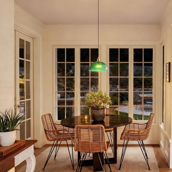 XZHGCEE Vintage Pendant Light Fixtures: Glass Pendant Lights Kitchen Island, Modern Green Chandelier Pendant Light Fixture for Bedroom Dining Room