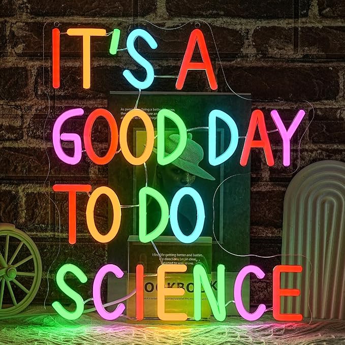 It's A Good Day To Do Science Neon Sign for Wall Decor Science Neon Light Classroom LED Sign Laboratory Neon Light Sign for Classroom Science Lab Bar Home shop Decoration