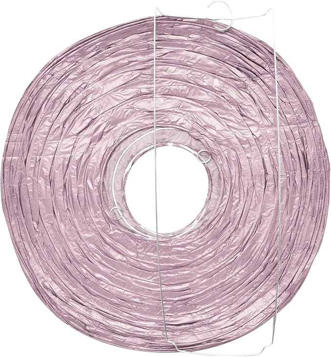 Mudra Crafts Rose Gold Paper Lanterns Wedding Party Decorations - 12 In 10 Round Hanging Ceiling Lanterns, 10 Pack, Decorative Lamp Shades