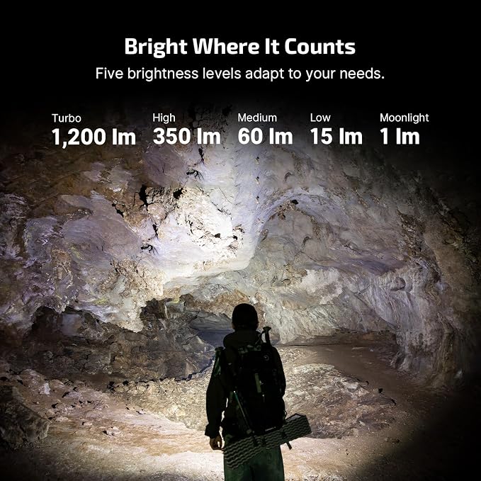 OLIGHT ArkPro Lite EDC Pocket Flashlight Rechargeable with UV Light, Black | Red Light, White LED, 1200 Lumens, USB-C, Magnetic, Portable Flat Flashlight for Pet Urine Detection, Camping, Emergency Work