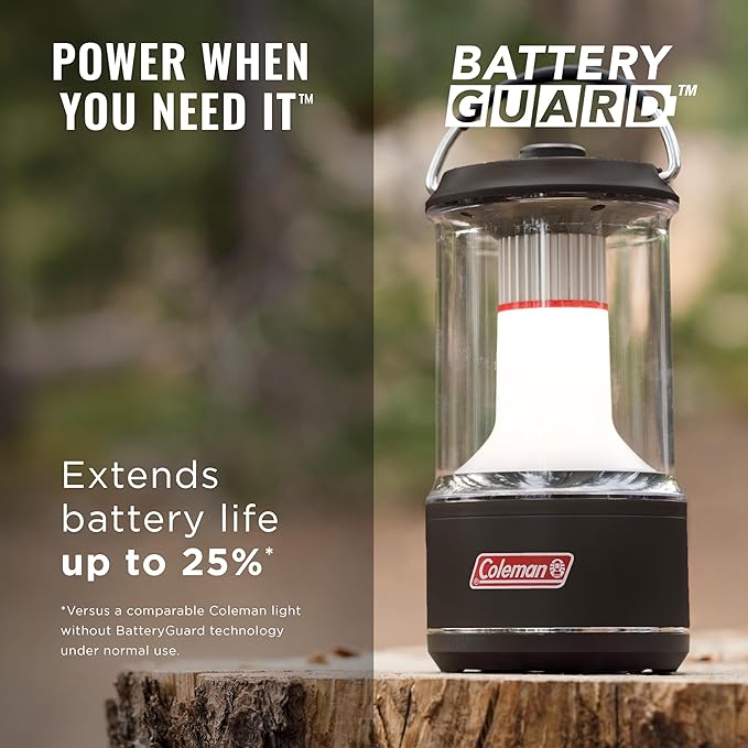 Coleman 1000L LED Lantern with Enhanced Battery Protection, Water-Resistant, Batteries Last up to 25% Longer Than Other Lanterns, Great for Camping, Power Outage, Emergencies, & More