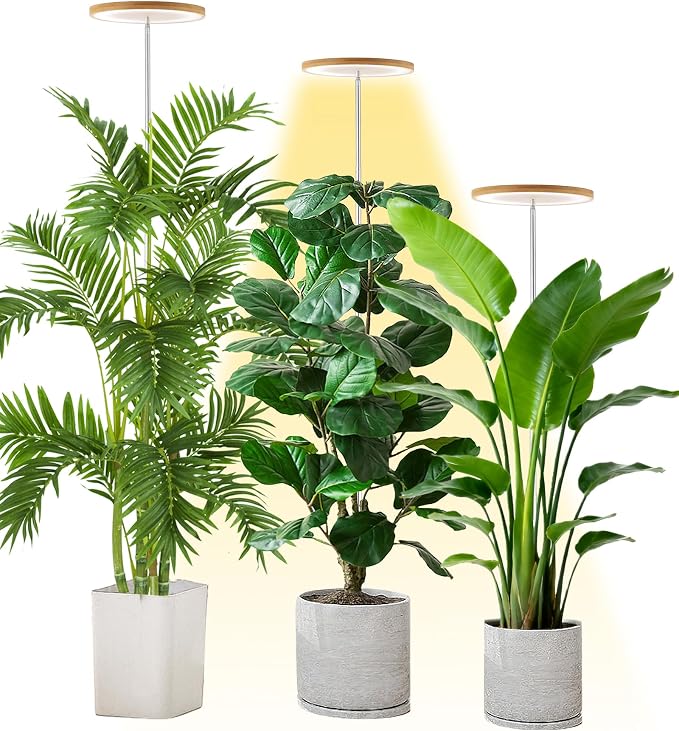 Plant Grow Light,yadoker LED Growing Light Full Spectrum for Indoor Plants,Height Adjustable, Automatic Timer, 5V Low Safe Voltage,Idea for Large Plant Light
