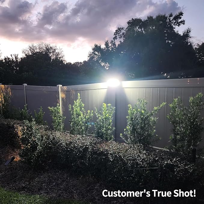 Solar Outdoor Lights, Motion Sensor with Dual Sensors Waterproof | Solar Flood Lights 270°Wide Angle for Outside with 3 Modes