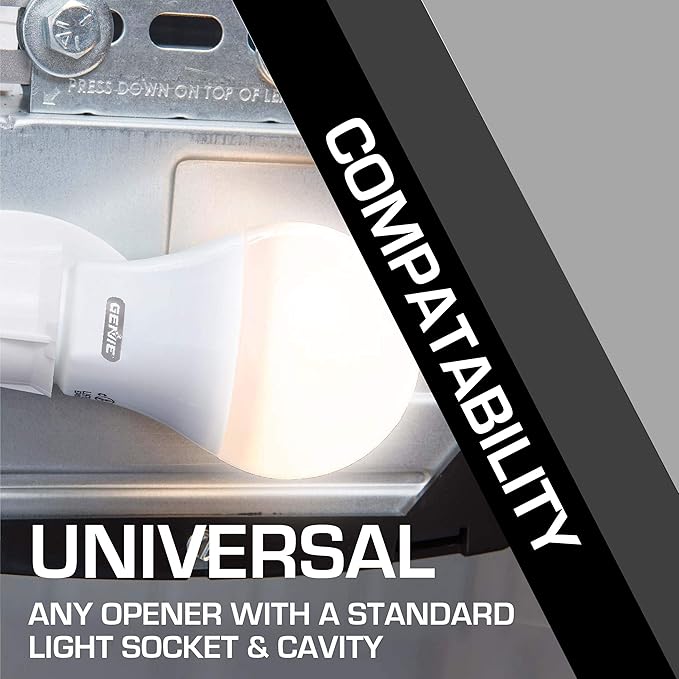 Genie Garage Door Opener LED Light Bulb Model GLEDB2-R, White - 4000K, Radio Frequency Friendly