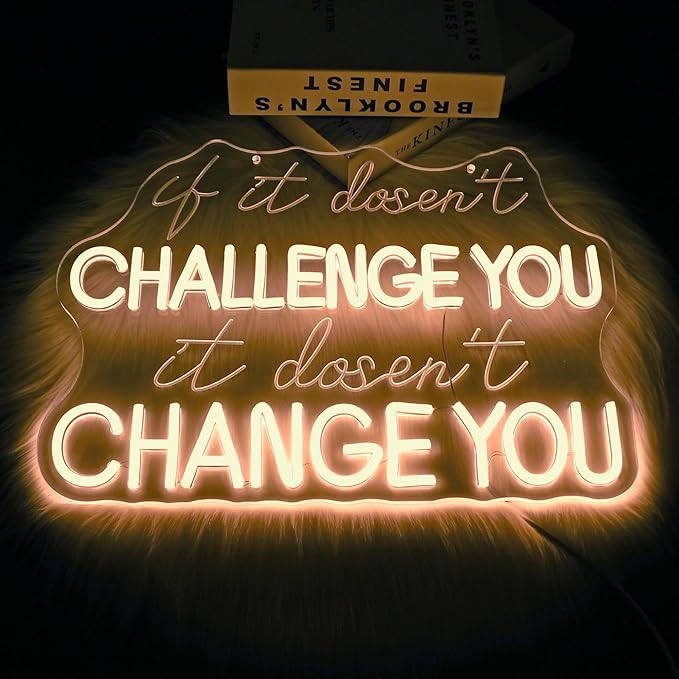 Whfobfe Neon Sign Led Neon Lights Signs for Wall Decor USB Powered Led for Room Decoration (Change You)