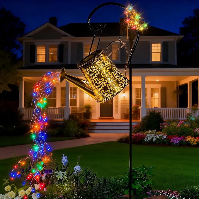 Solar Watering Can Light, Solar Outdoor Decorative, Garden Decor Lights | for Yard, IP65 Waterproof Hanging Lantern Landscape Lights, Garden Gifts for Mom, Grandma Women Birthday
