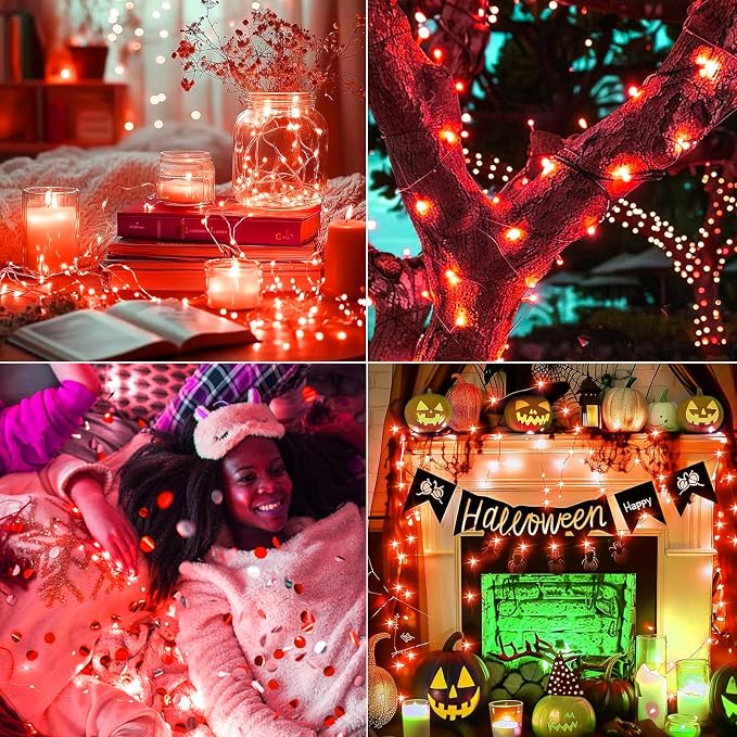24 Pack Fairy Lights Battery Operated, 7ft 20 LED 3 Modes Speed Twinkle Mini String Lights Waterproof Silver Wire Firefly Starry Lights for Mason Jars Wedding Party Christmas Decorations