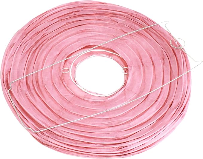 Mudra Crafts Blush Paper Lanterns Wedding Party Decorations - 12 in 10 Round Hanging Ceiling Lanterns, 10 Pack, Decorative Lamp Shades