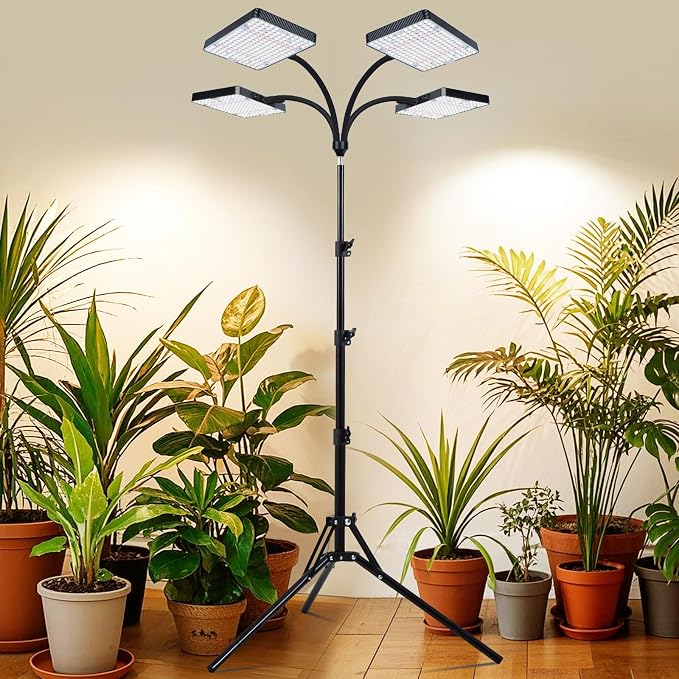 Grow Lights for Indoor Plants 100W, Natural Sunlight Full Spectrum Plant Growing Lamps for Houseplants & Bonsai Tree, 4/8/12/16/20 Hr Timer Plant Light Auto On/Off Everyday