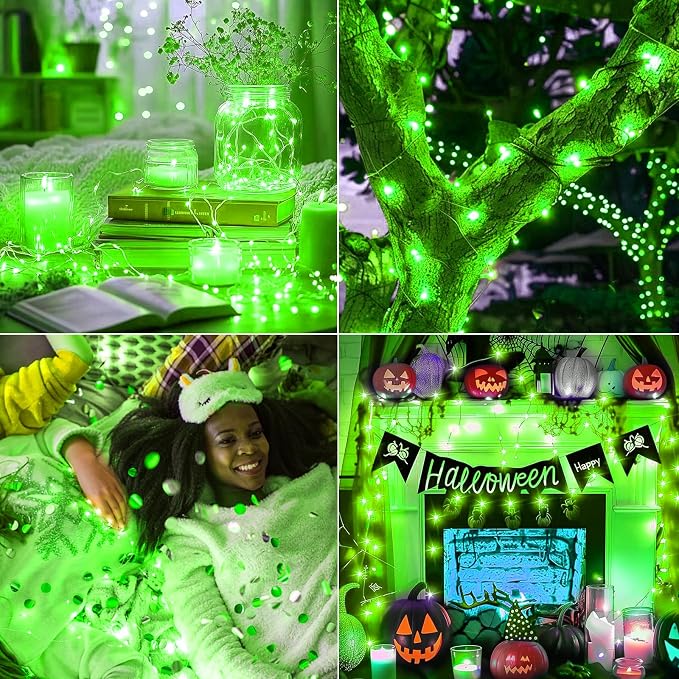 8 Pack Fairy Lights Battery Operated, 7ft 20 LED 3 Modes Speed Twinkle Mini String Lights Waterproof Silver Wire Firefly Starry Lights for Mason Jars Wedding Party Christmas Decorations