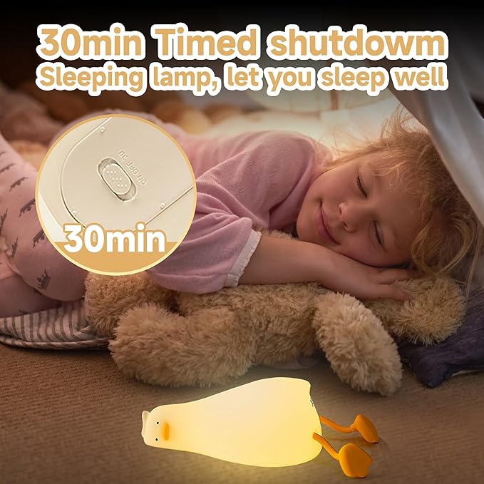 Cute Duck/Chicken/Pig/Rabbit/Panda NightLight, LED Squishy Animal Novelty Lampfor Toddler Baby Kids, Nursery Touch Kawaii Room/House Decor Bedside Touch Lamp for Breastfeeding