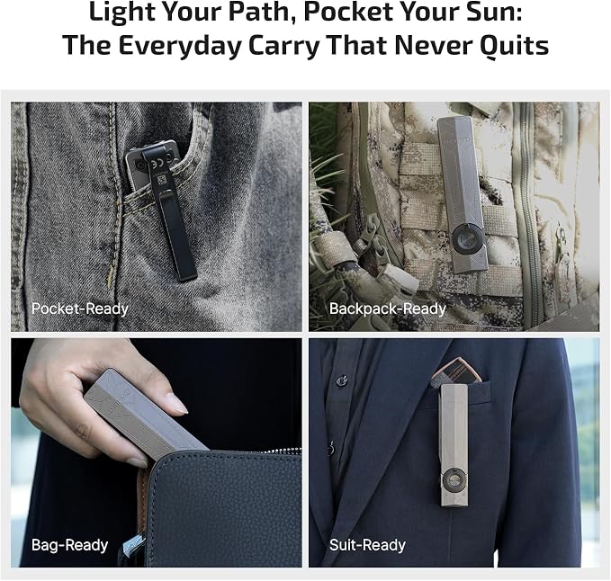 OLIGHT ArkPro EDC Flat Flashlight Rechargeable,Pocket Light,PhantomSquadron | Green Beam, White LED, UV Flashlight, 1500 Lumens Flash Light, USB-C Magnetic, Camping Lights for Emergency Work Outdoor Home