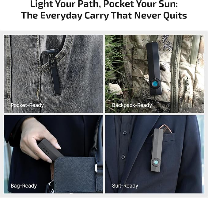 OLIGHT ArkPro EDC Flat Flashlight Rechargeable, Pocket Light, Black NW | Green Beam, White LED, UV Flashlight, 1500 Lumens Flash Light, USB-C Magnetic, Camping Lights for Emergency Work Outdoor Home